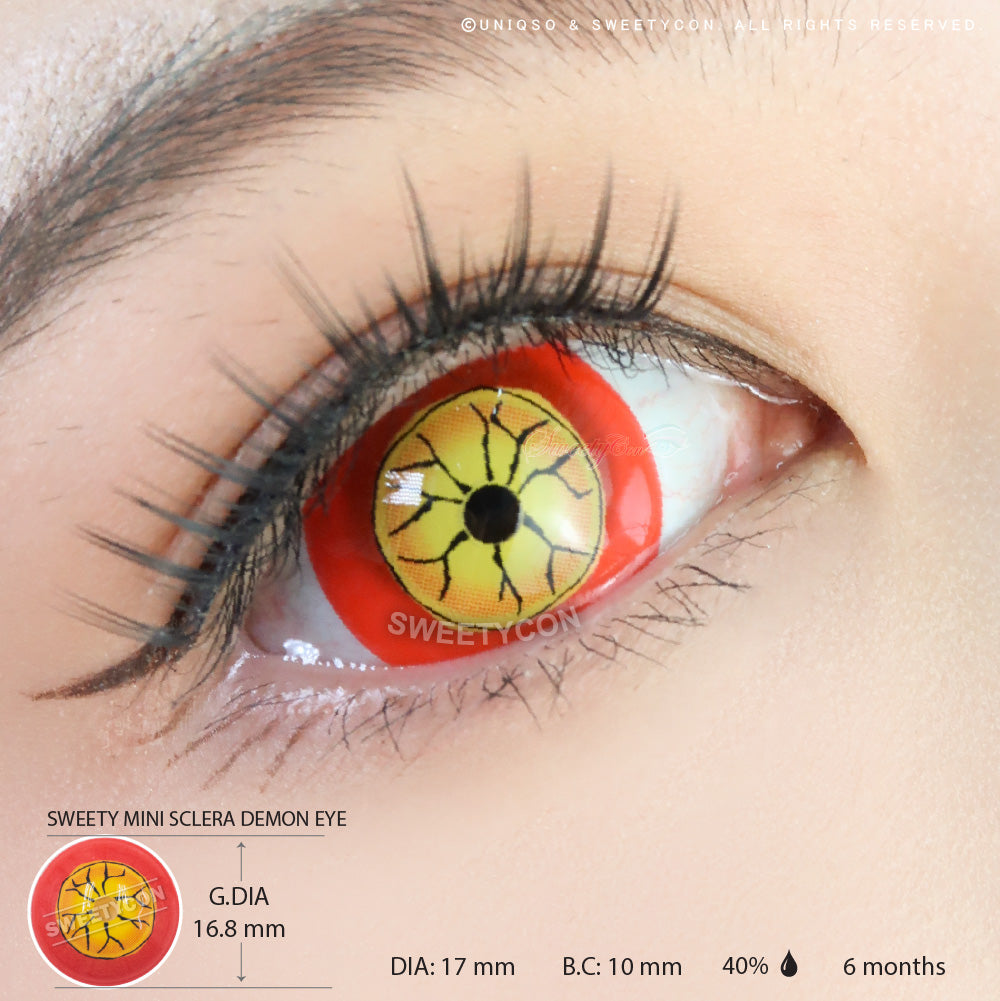 Sweety Mini Sclera Demon Eye (1 lens/pack)-Mini Sclera Contacts-UNIQSO UK