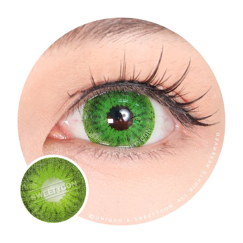 Sweety Mini Sclera Green Devil (1 lens/pack)-Mini Sclera Contacts-UNIQSO UK