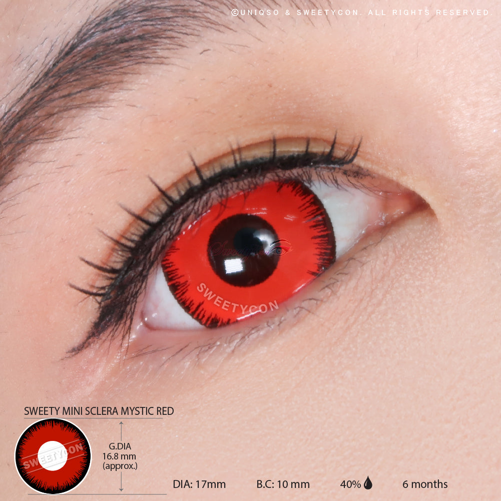 Sweety Mini Sclera Mystic Red (1 lens/pack)-Mini Sclera Contacts-UNIQSO UK