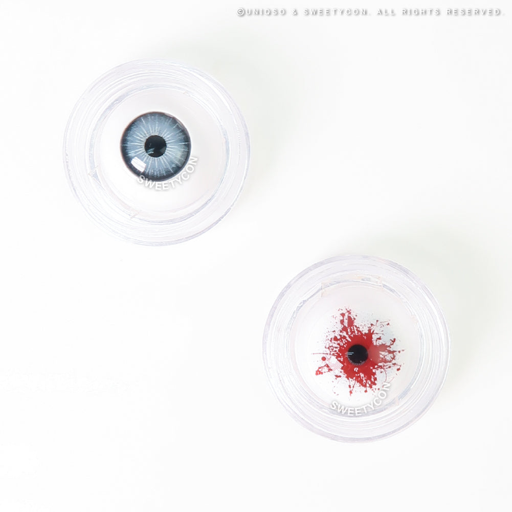 Sweety Mini Sclera Red Splash (1 lens/pack)-Mini Sclera Contacts-UNIQSO UK