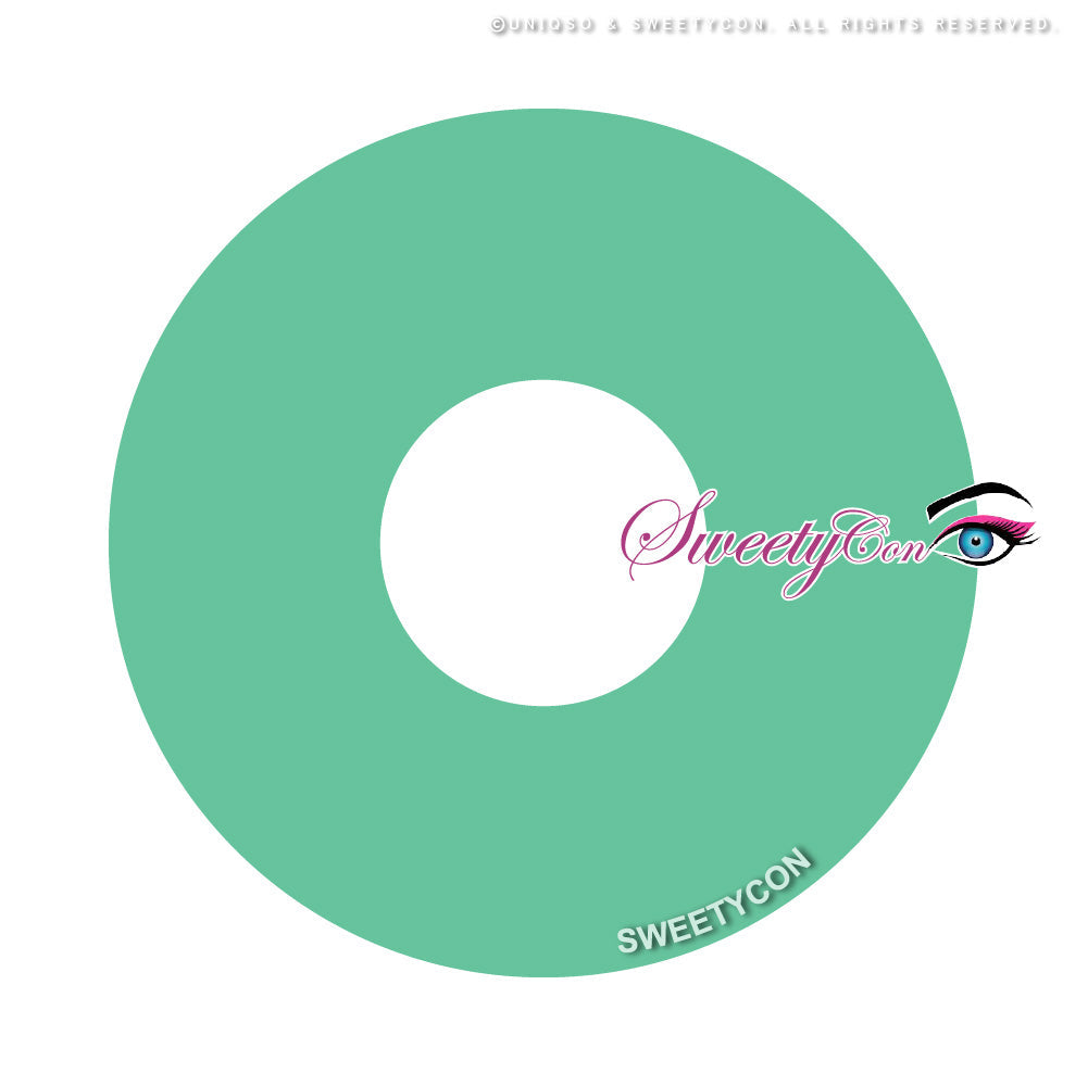 Sweety Mini Sclera UV Glow Green (1 lens/pack)-Mini Sclera Contacts-UNIQSO UK