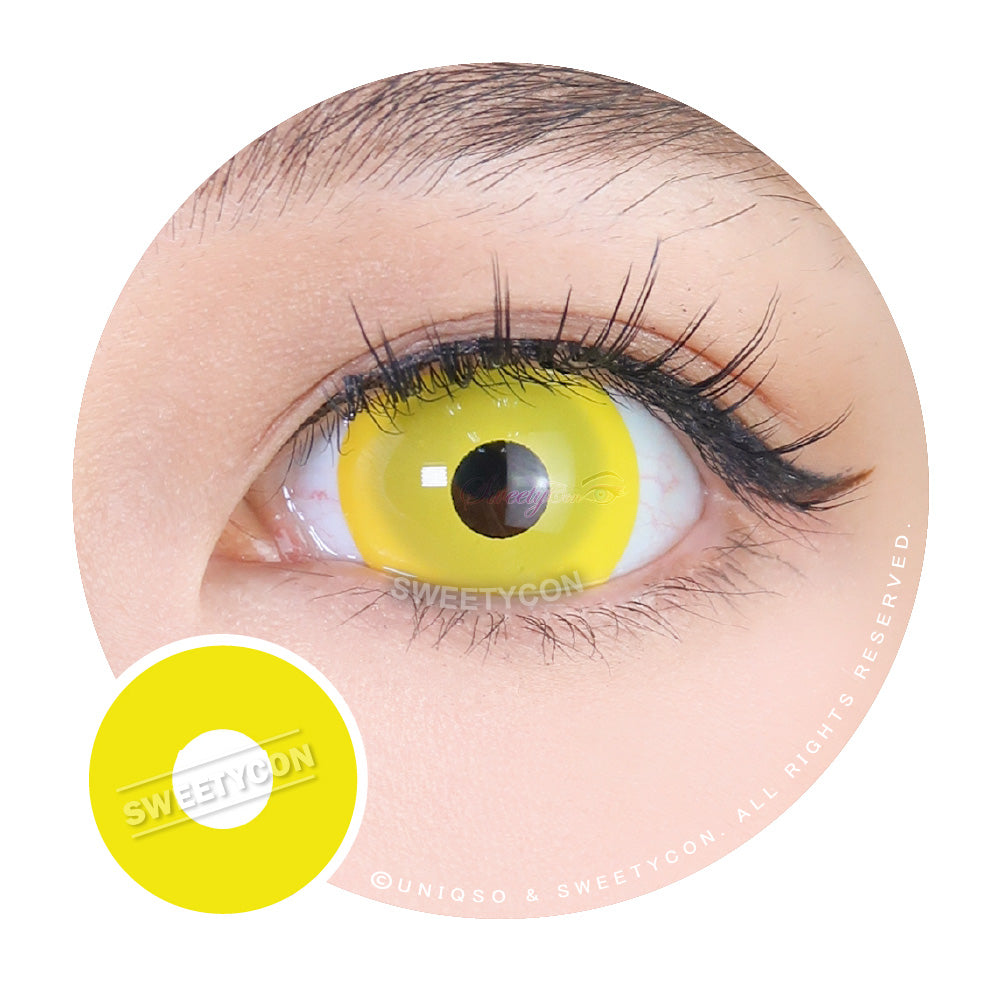 Sweety Mini Sclera UV Glow Yellow (1 lens/pack)-Mini Sclera Contacts-UNIQSO UK