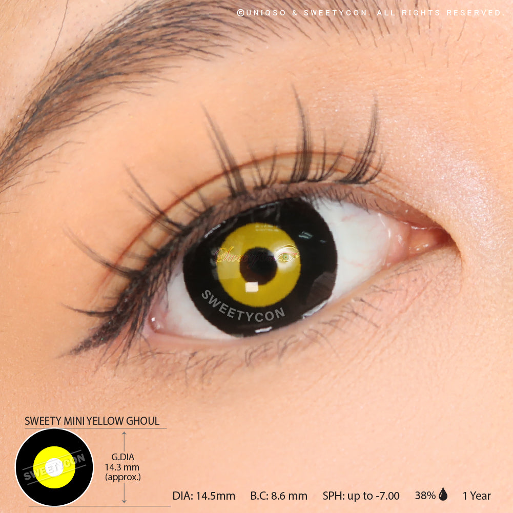 Sweety Mini Yellow Ghoul (1 lens/pack)-Crazy Contacts-UNIQSO UK