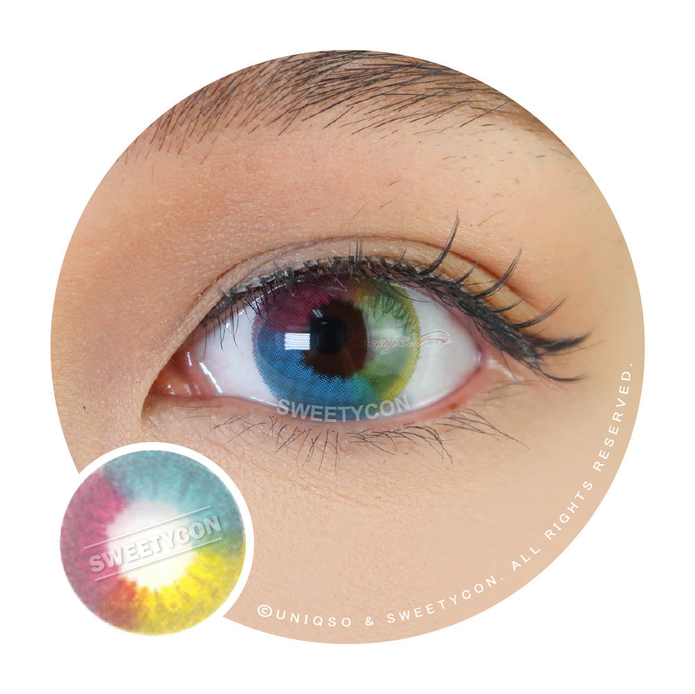 Sweety Multil Rainbow (1 lens/pack)-Colored Contacts-UNIQSO UK