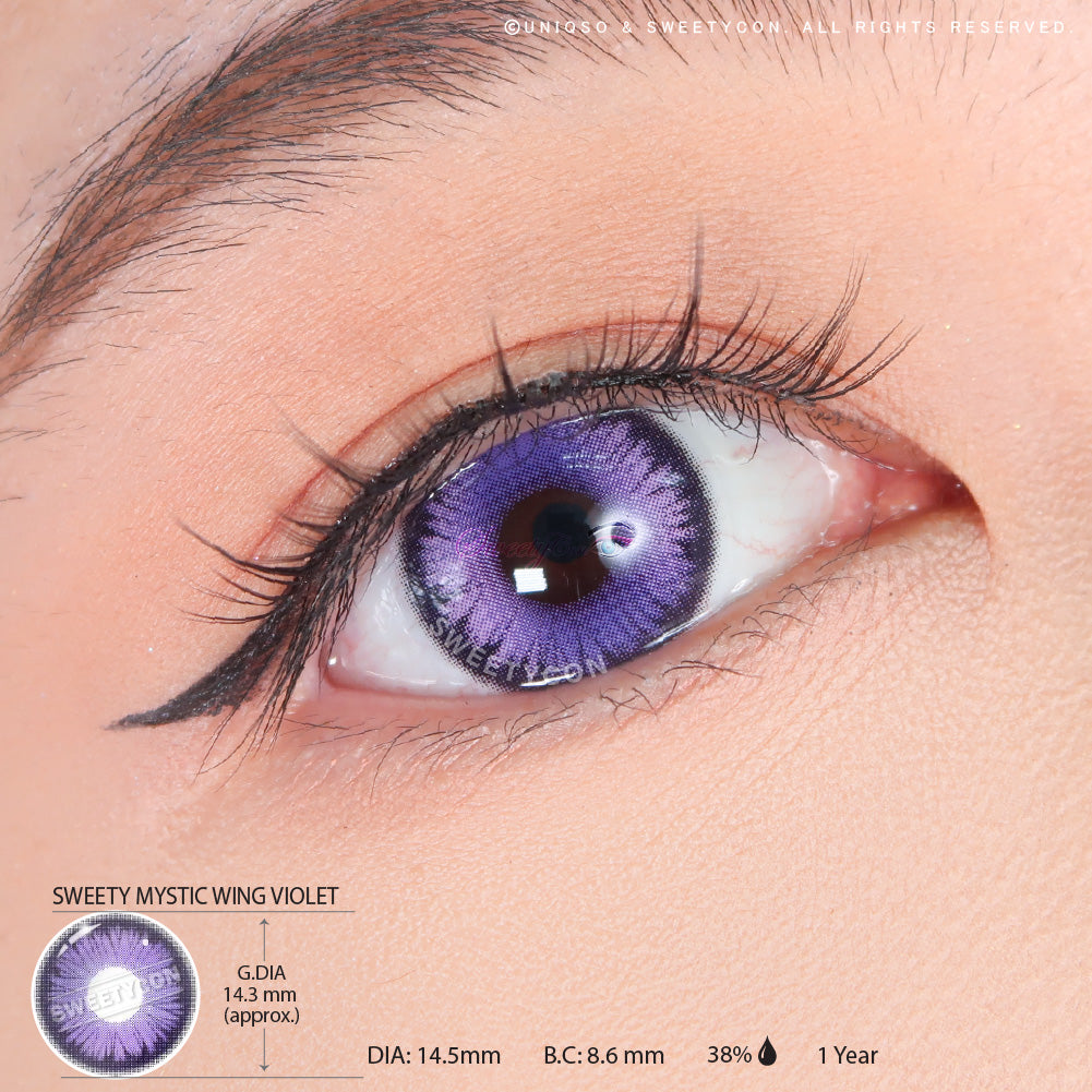 Sweety Mystic Wing Violet (1 lens/pack)-Colored Contacts-UNIQSO UK