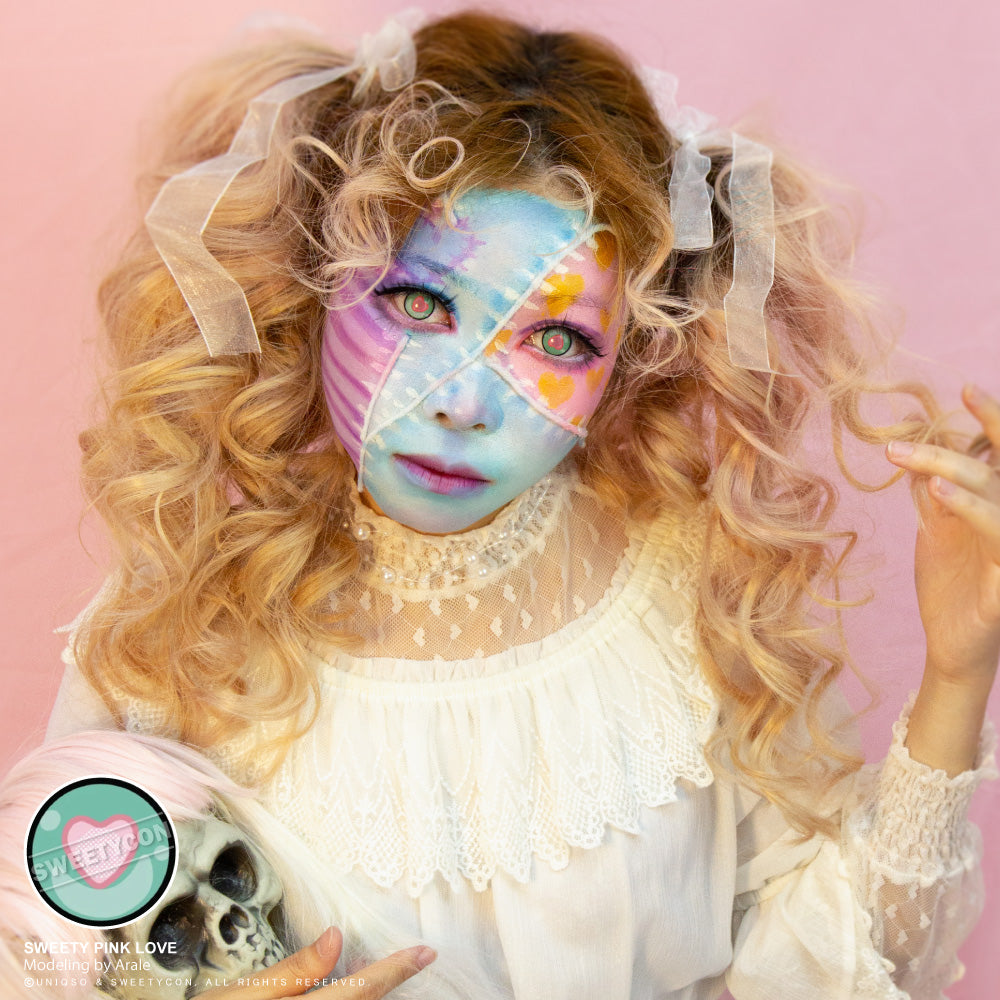 Sweety Pink Love (1 lens/pack)-Colored Contacts-UNIQSO UK