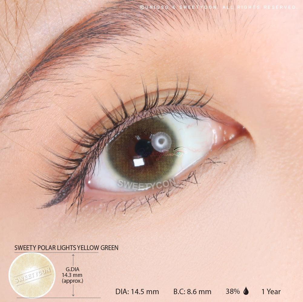 Sweety Polar Lights Yellow Green (1 lens/pack)-Colored Contacts-UNIQSO UK