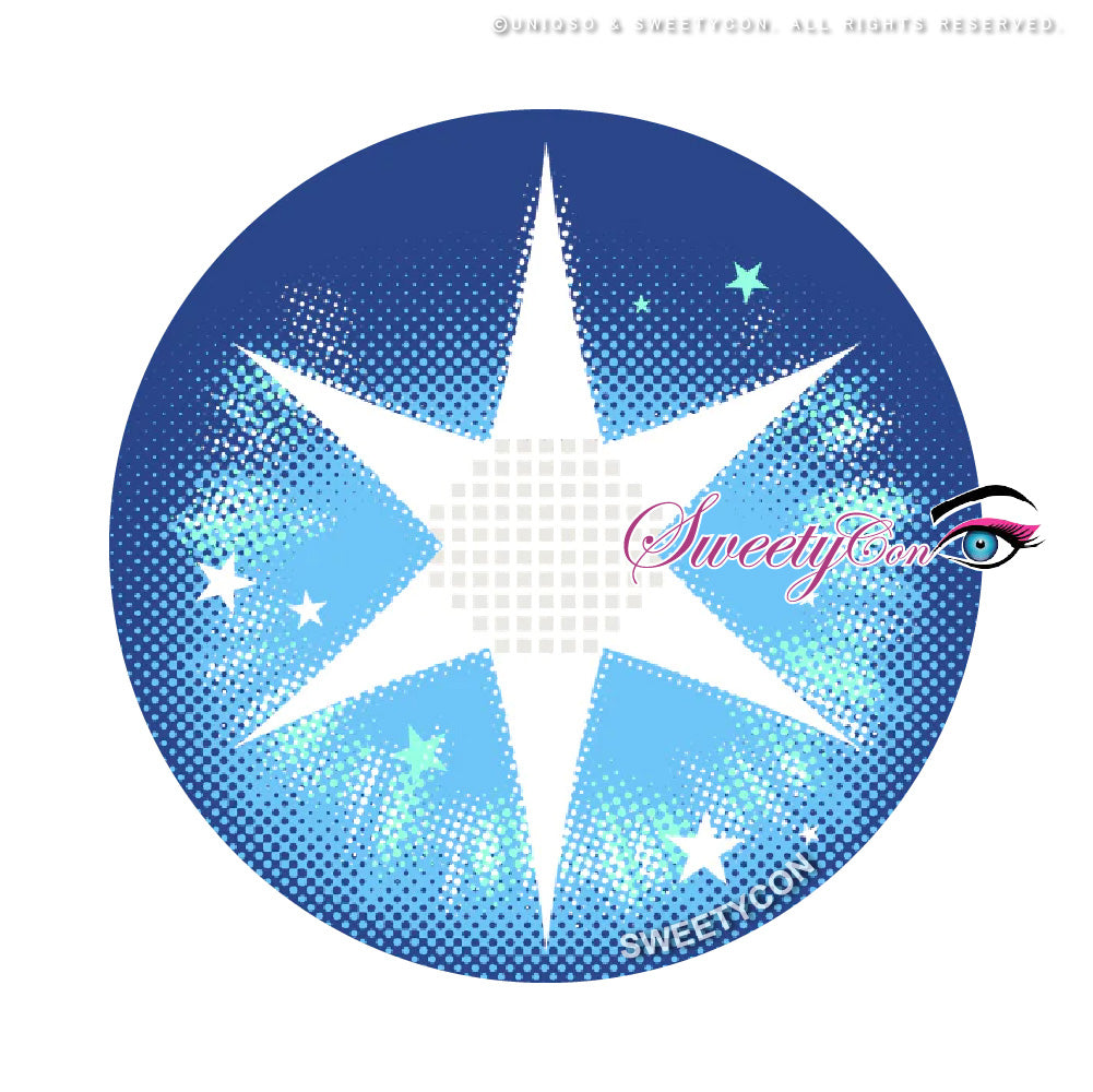 Sweety Pop Star Blue (1 lens/pack)-Colored Contacts-UNIQSO UK
