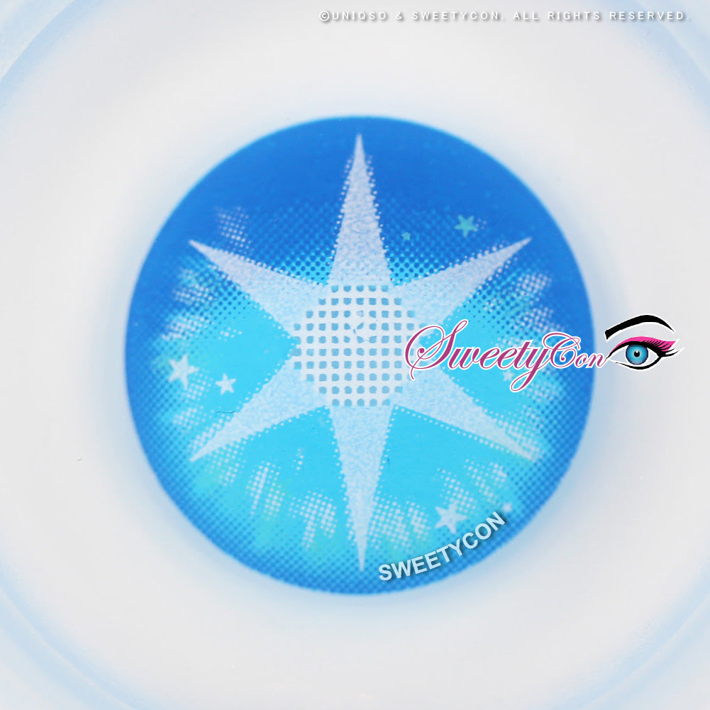 Sweety Pop Star Blue (1 lens/pack)-Colored Contacts-UNIQSO UK