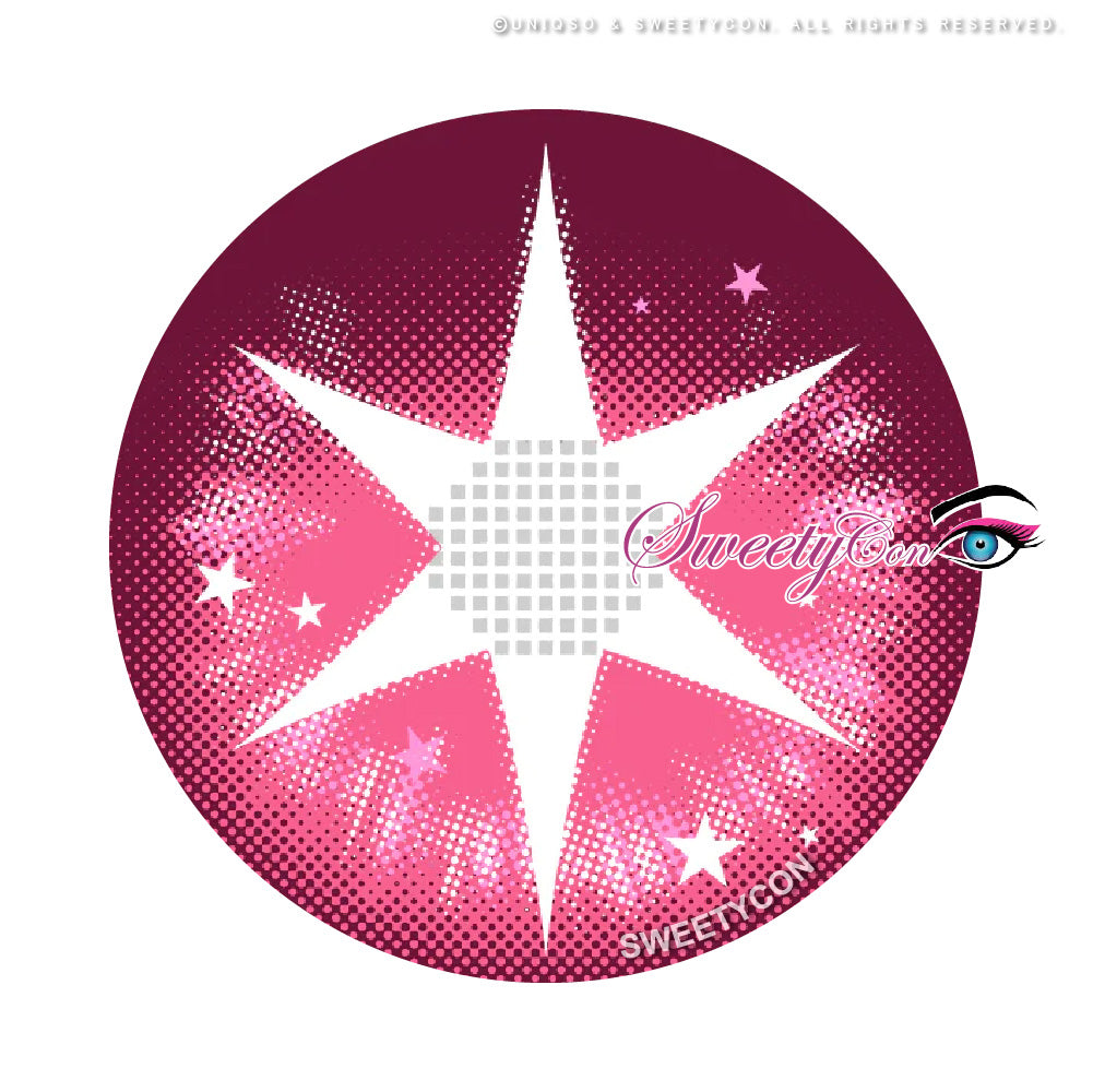 Sweety Pop Star Pink (1 lens/pack)-Colored Contacts-UNIQSO UK