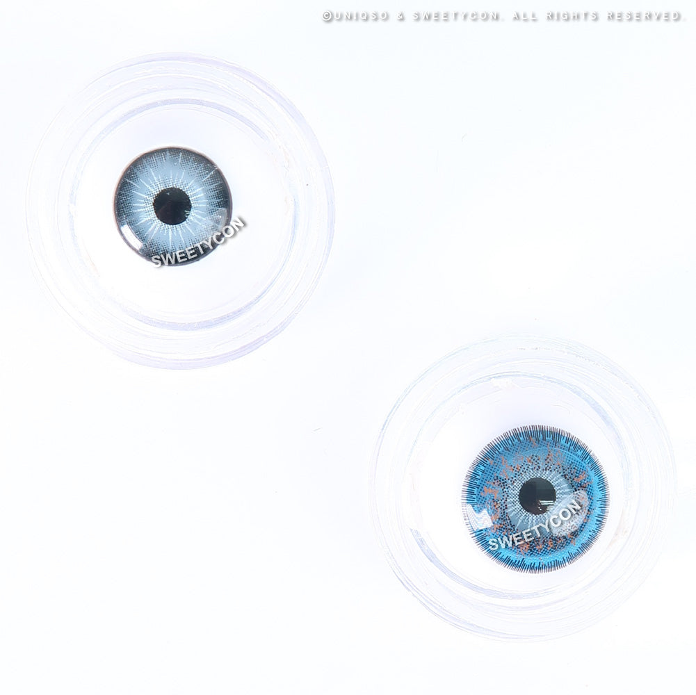 Sweety Poppy Blue (1 lens/pack)-Colored Contacts-UNIQSO UK