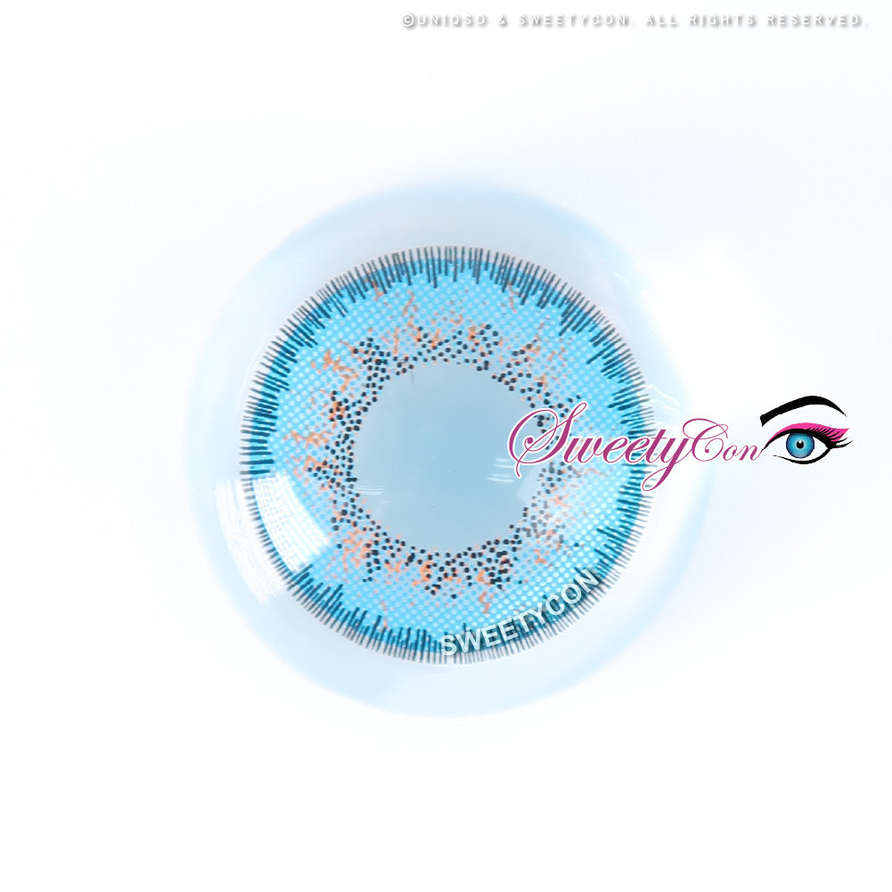 Sweety Poppy Blue (1 lens/pack)-Colored Contacts-UNIQSO UK