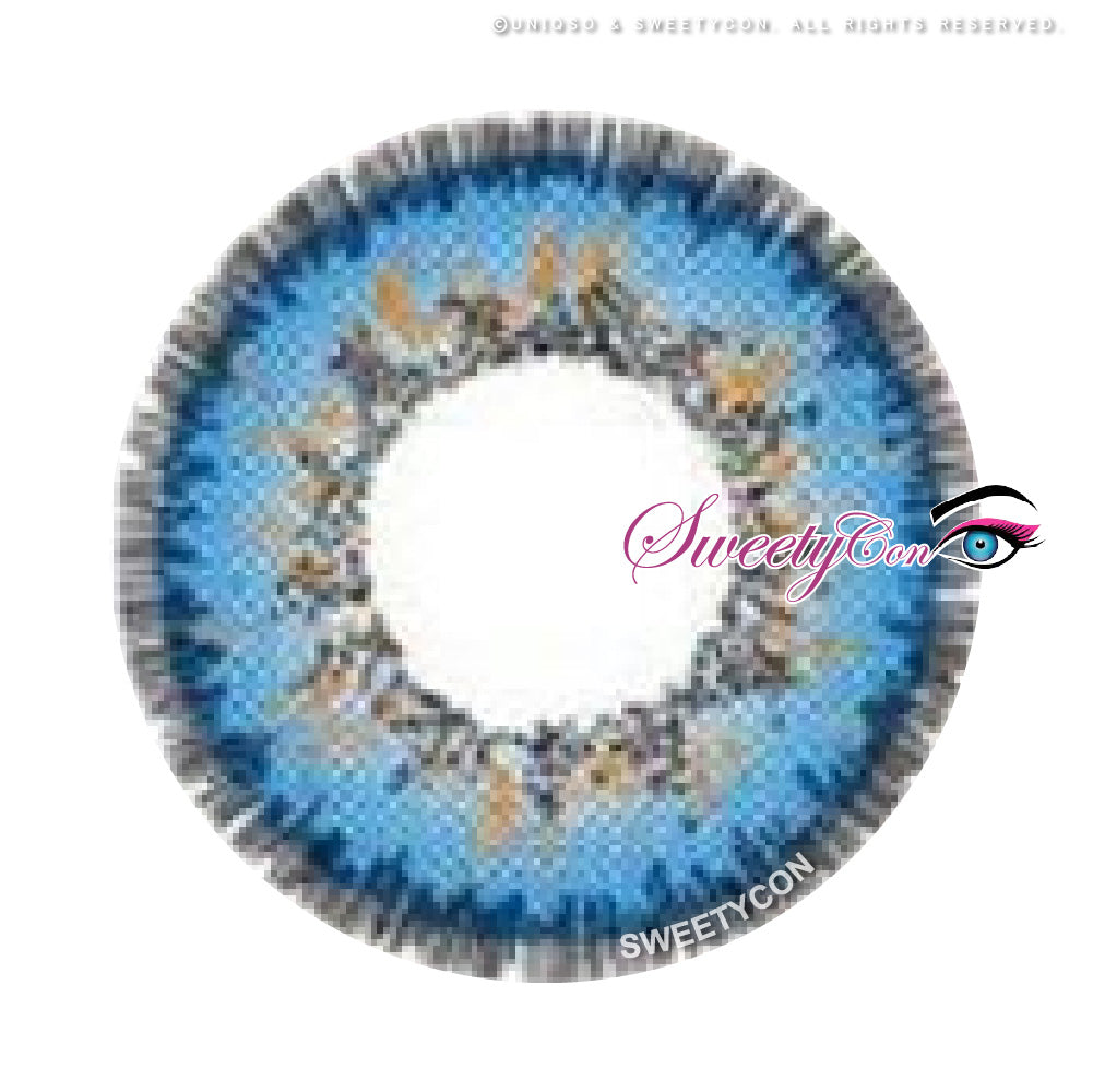 Sweety Poppy Blue (1 lens/pack)-Colored Contacts-UNIQSO UK
