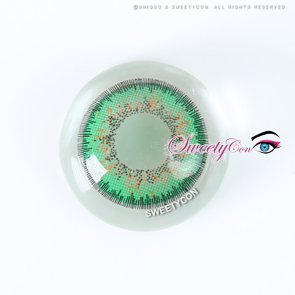 Sweety Poppy Green (1 lens/pack)-Colored Contacts-UNIQSO UK