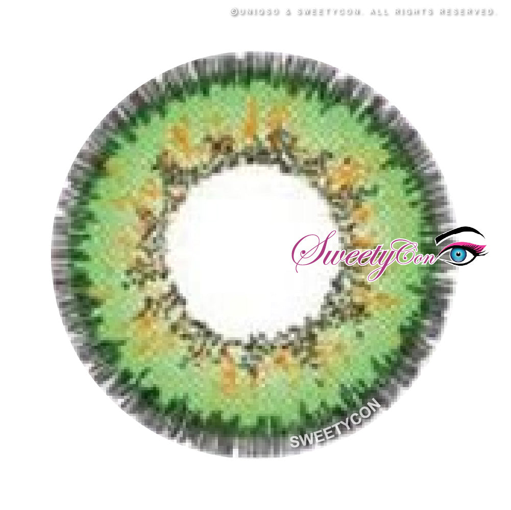 Sweety Poppy Green (1 lens/pack)-Colored Contacts-UNIQSO UK
