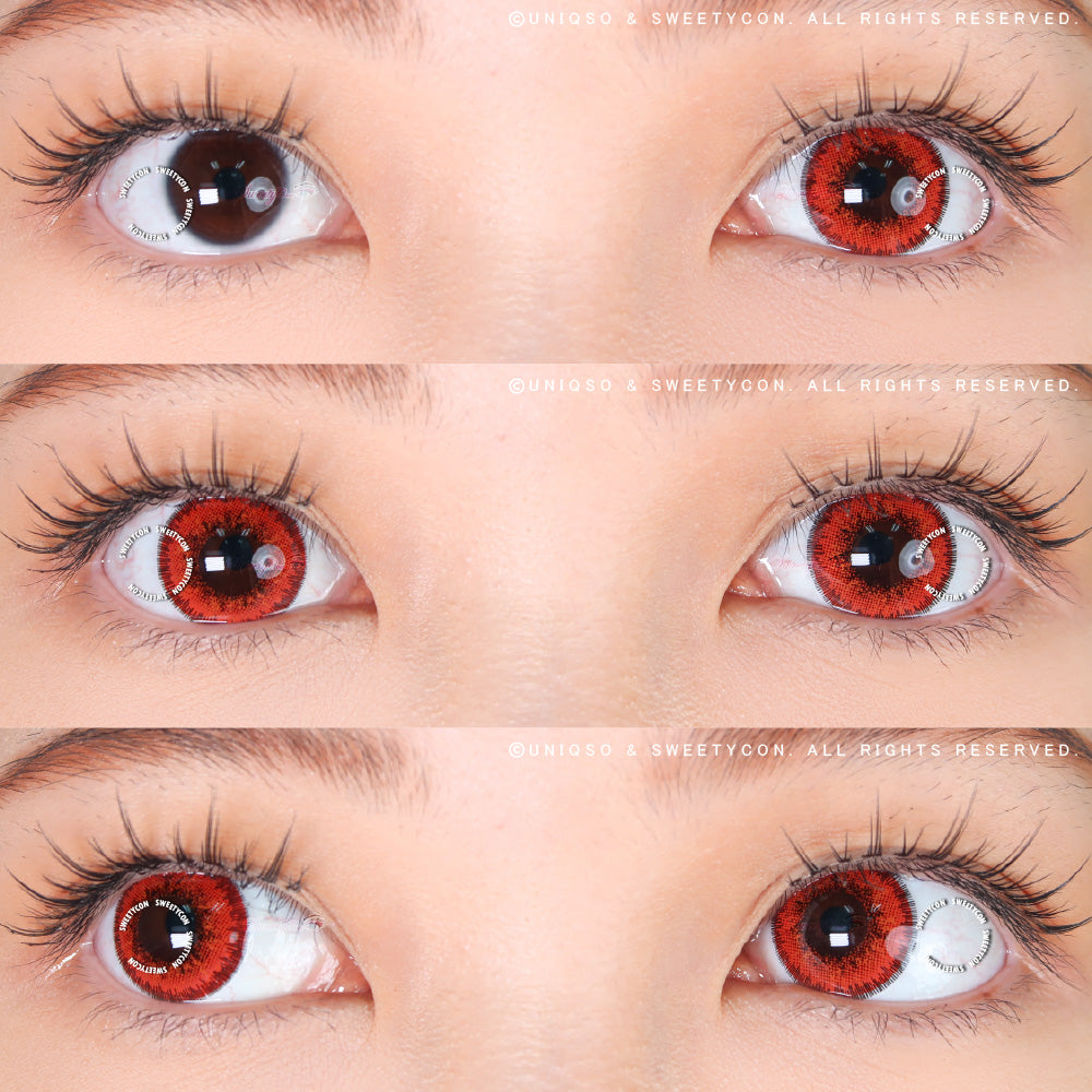 Sweety Poppy Red (1 lens/pack)-Colored Contacts-UNIQSO UK