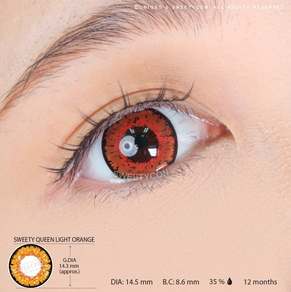 Sweety Queen Light Orange (1 lens/pack)-Colored Contacts-UNIQSO UK