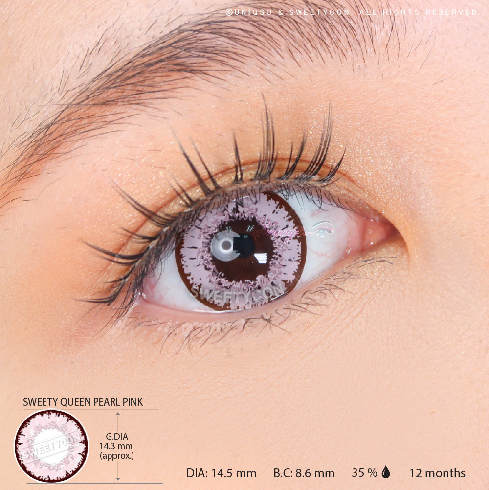Sweety Queen Pearl Pink (1 lens/pack)-Colored Contacts-UNIQSO UK