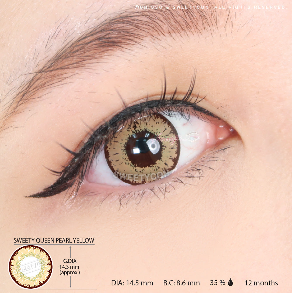 Sweety Queen Pearl Yellow (1 lens/pack)-Colored Contacts-UNIQSO UK