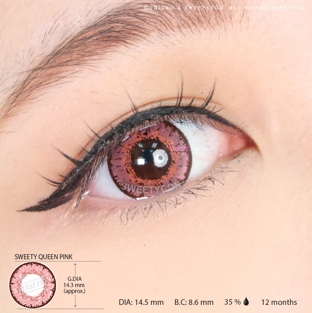Sweety Queen Pink (1 lens/pack)-Colored Contacts-UNIQSO UK