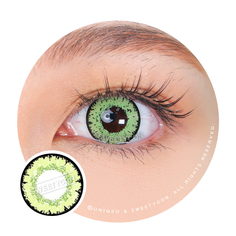 Sweety Queen Yellow Green (1 lens/pack)-Colored Contacts-UNIQSO UK