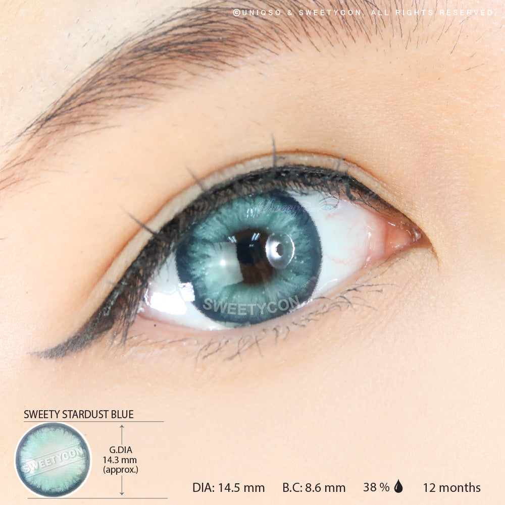 Sweety Stardust Blue (1 lens/pack)-Colored Contacts-UNIQSO UK