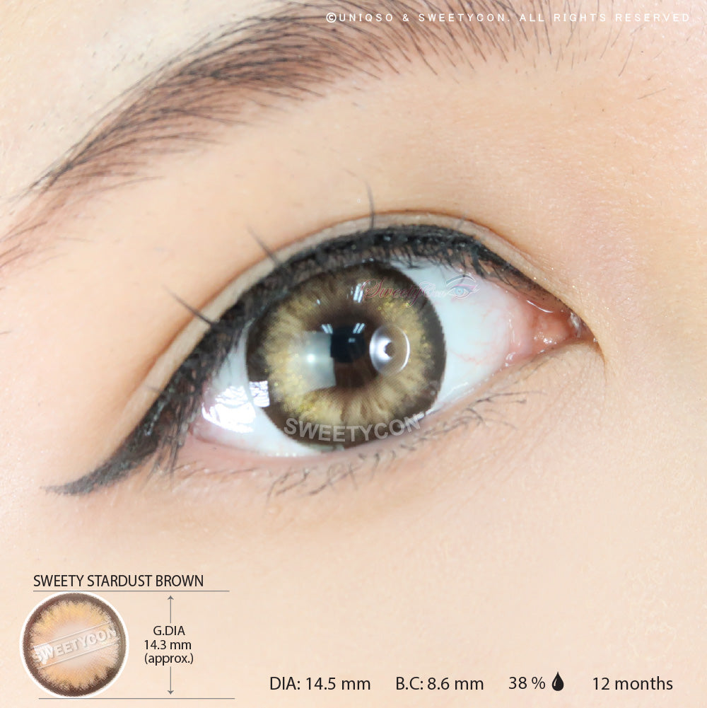 Sweety Stardust Brown (1 lens/pack)-Colored Contacts-UNIQSO UK
