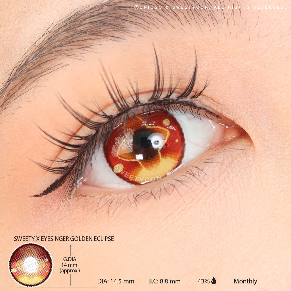 Sweety x Eyesinger Golden Eclipse (2 lenses/pack)-Colored Contacts-UNIQSO UK