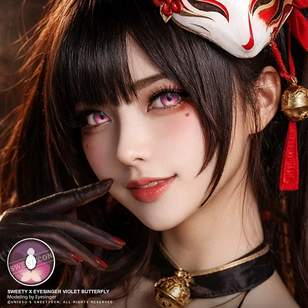 Sweety x Eyesinger Violet Butterfly (2 lenses/pack)-Colored Contacts-UNIQSO UK