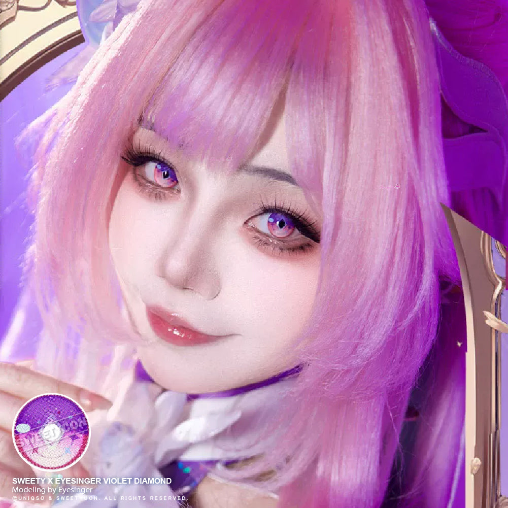 Sweety x Eyesinger Violet Diamond (2 lenses/pack)-Colored Contacts-UNIQSO UK