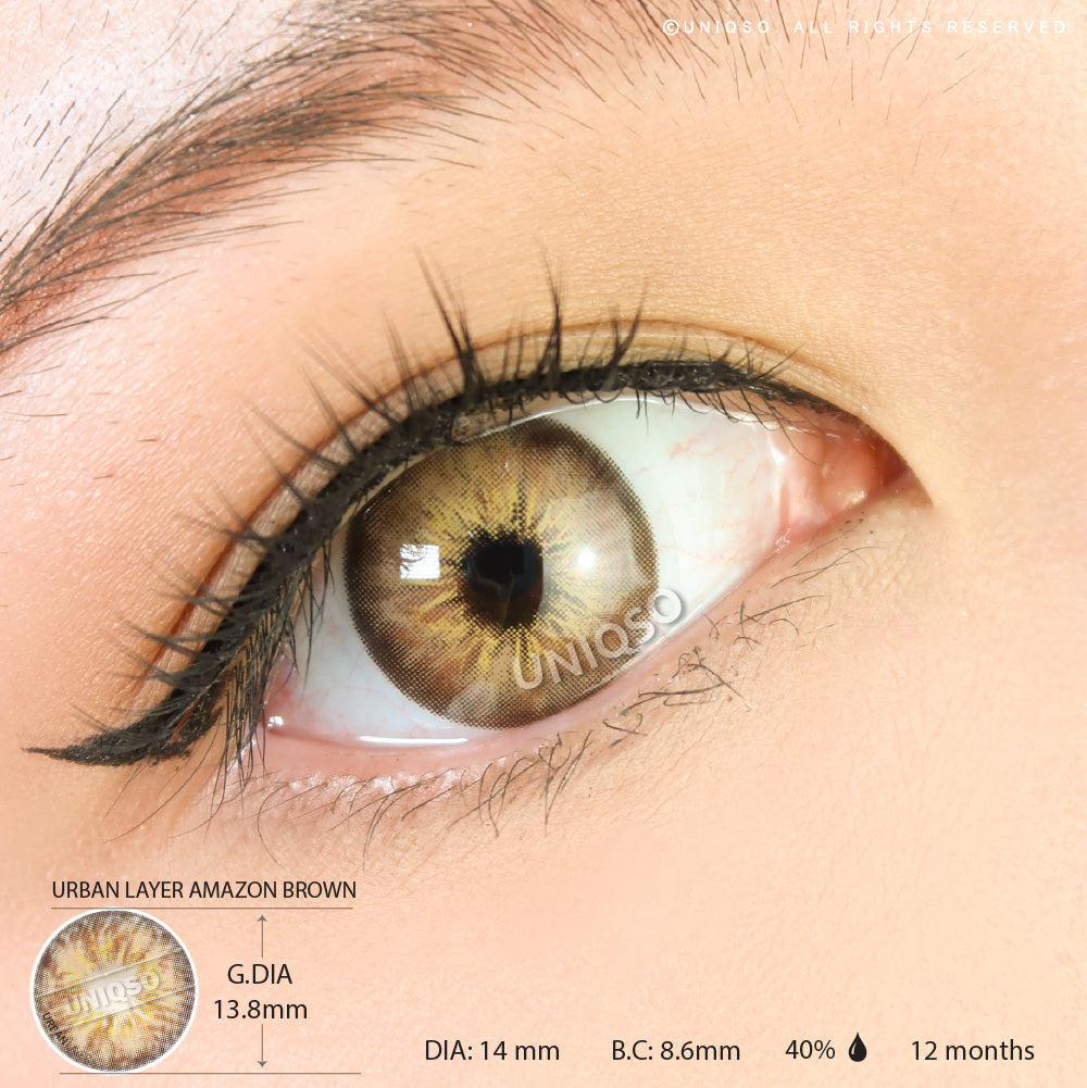 Urban Layer Amazon Brown (1 lens/pack)-Colored Contacts-UNIQSO UK
