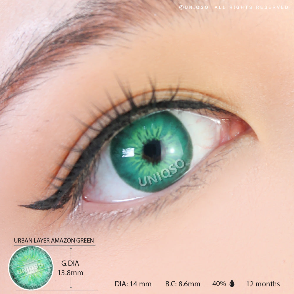 Urban Layer Amazon Green (1 lens/pack)-Colored Contacts-UNIQSO UK