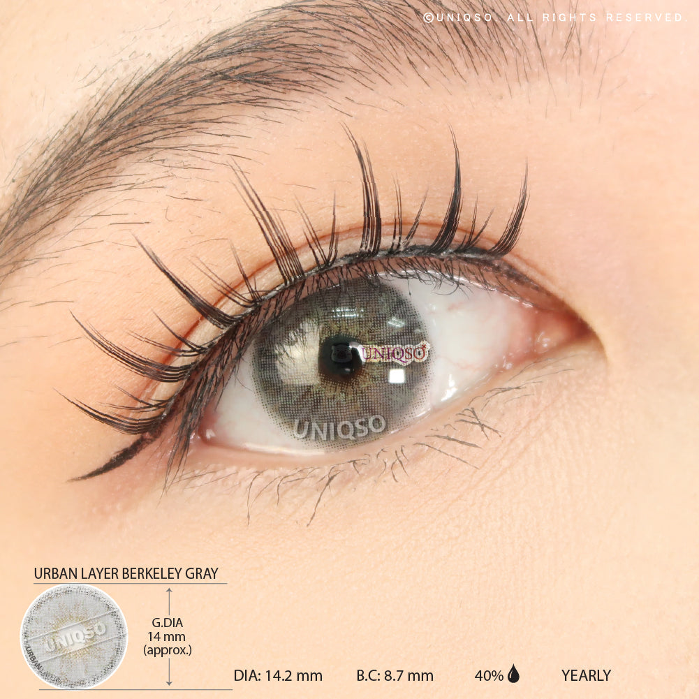 Urban Layer Berkeley Gray (1 lens/pack)-Colored Contacts-UNIQSO