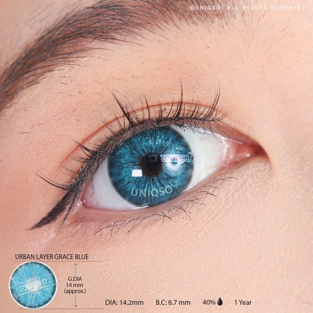 Urban Layer Grace Blue (1 lens/pack)-Colored Contacts-UNIQSO UK