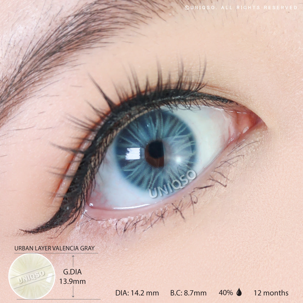 Urban Layer Valencia Gray (1 lens/pack)-Colored Contacts-UNIQSO UK