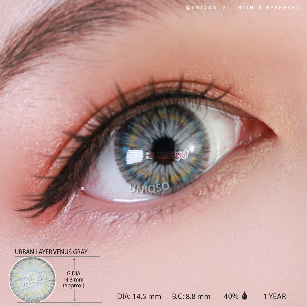Urban Layer Venus Gray (1 lens/pack)-Colored Contacts-UNIQSO UK