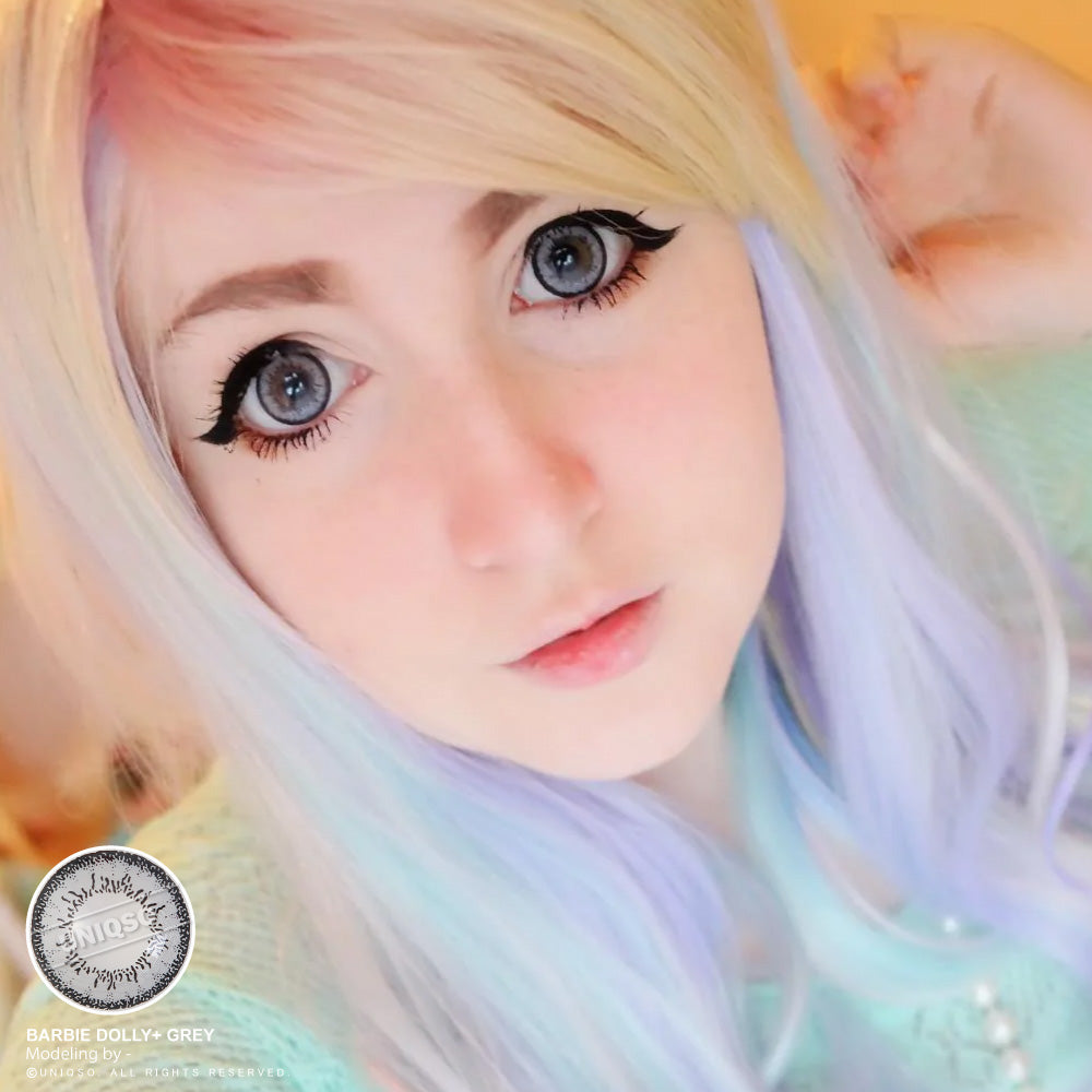 Western Eyes Dolly+ Grey (1 lens/pack)-Colored Contacts-UNIQSO UK