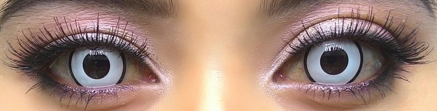 Coscon Crazy with Power - Zombie White (1 lens/pack)-Crazy Contacts-UNIQSO UK