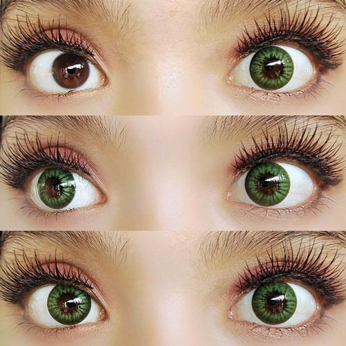 Coscon Crazy with Power - Electro Green (1 lens/pack)-Crazy Contacts-UNIQSO