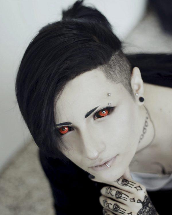 Flash Red Black Sclera Contacts Tokyo Ghoul - Red Ghoul/Gremlin (2 lenses/pack)-Sclera Contacts-UNIQSO UK