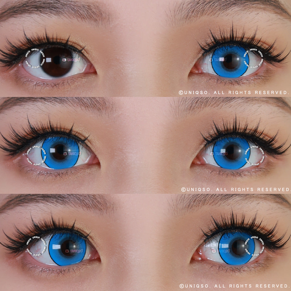 Kazzue Intense Pop Blue (1 lens/pack)-Colored Contacts-UNIQSO UK