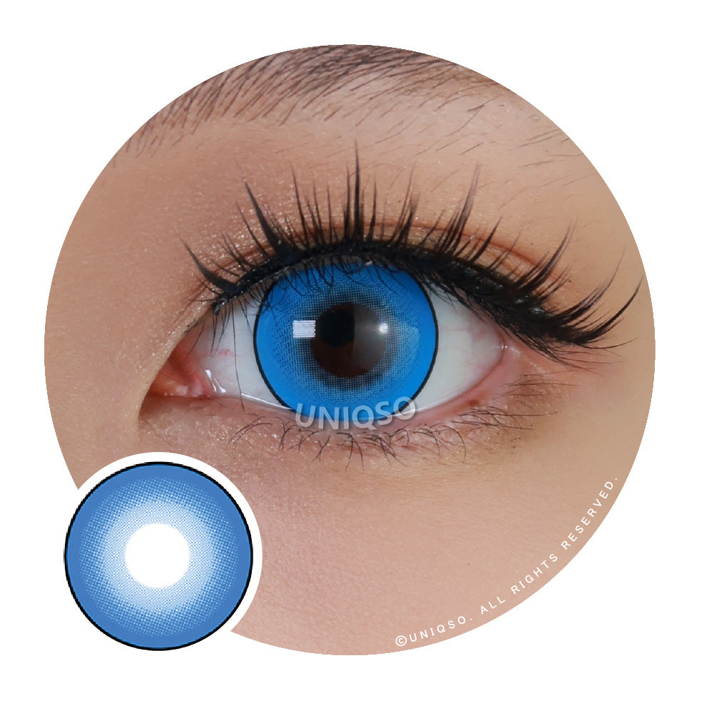 Kazzue Intense Pop Blue (1 lens/pack)-Colored Contacts-UNIQSO UK