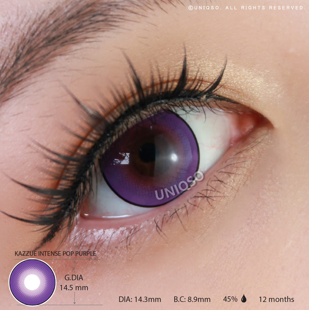 Kazzue Intense Pop Purple (1 lens/pack)-Colored Contacts-UNIQSO UK