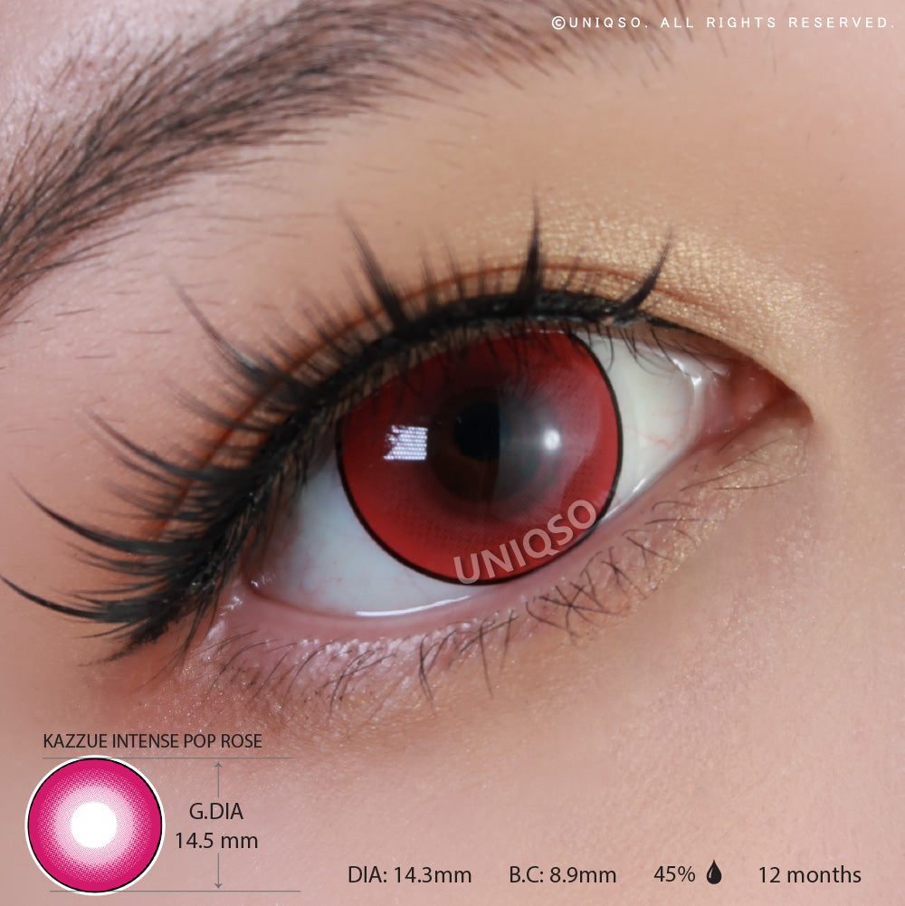 Kazzue Intense Pop Rose (1 lens/pack)-Colored Contacts-UNIQSO UK