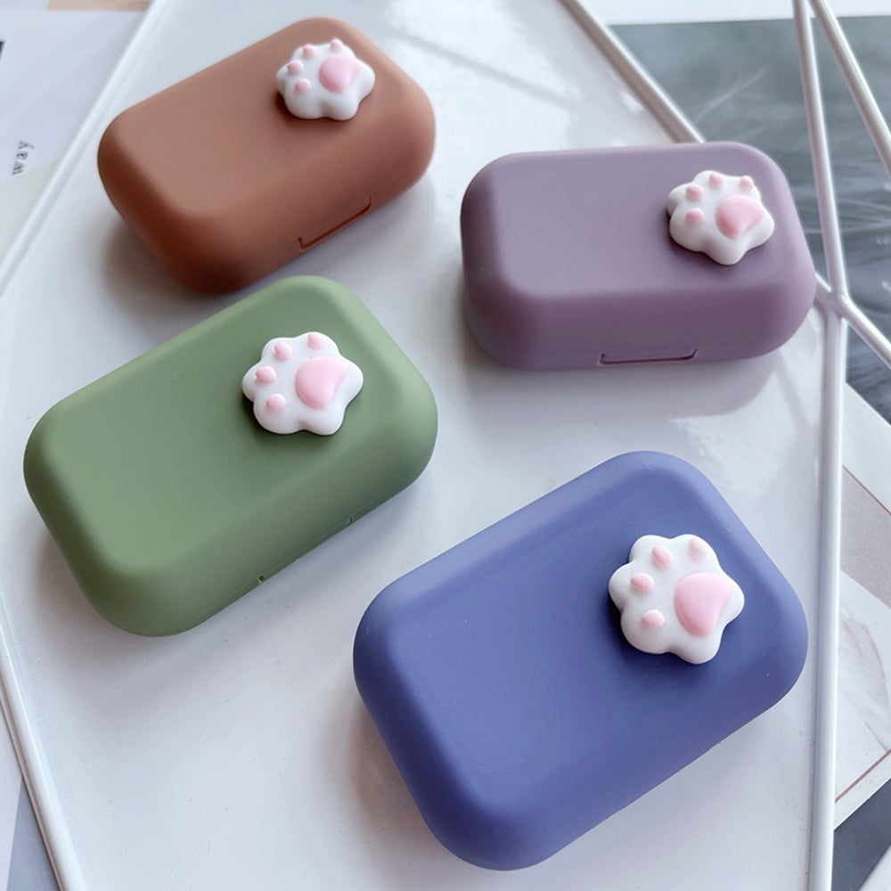 Lens Case - Side Pink Paw Set-Lens Case-UNIQSO UK