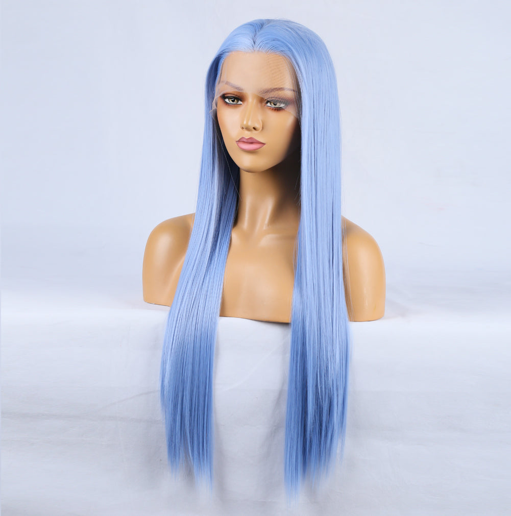 Pamper Blue Front Lace Long Hair Wig-Lace Front Wig-UNIQSO UK