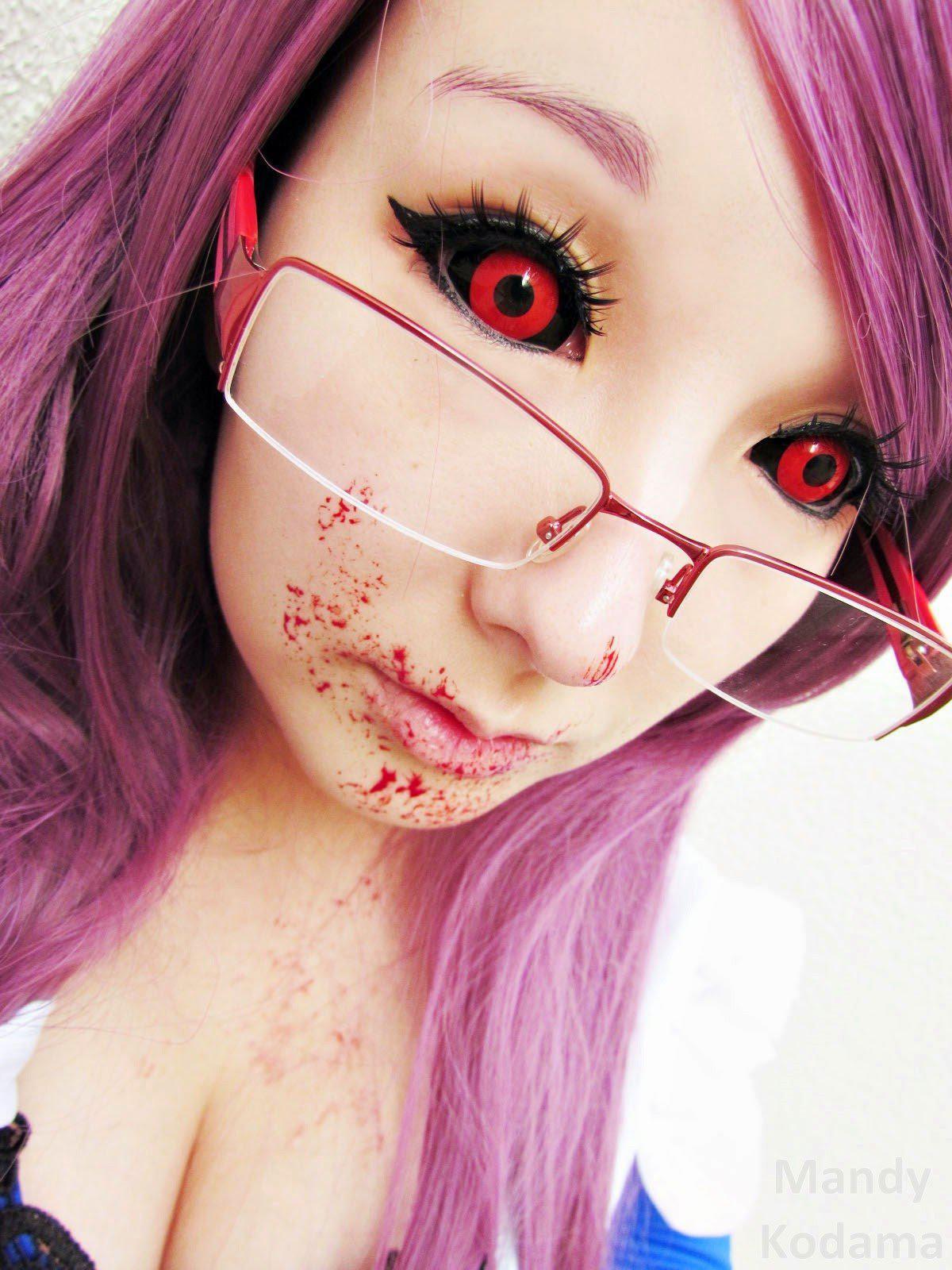 Phantasee Red Black Sclera Contacts Tokyo Ghoul - Red Ghoul/Gremlin (2 lenses/pack)-Sclera Contacts-UNIQSO UK