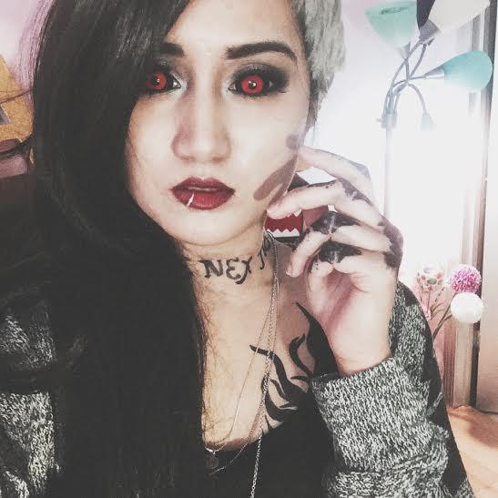 Phantasee Red Black Sclera Contacts Tokyo Ghoul - Red Ghoul/Gremlin (2 lenses/pack)-Sclera Contacts-UNIQSO UK