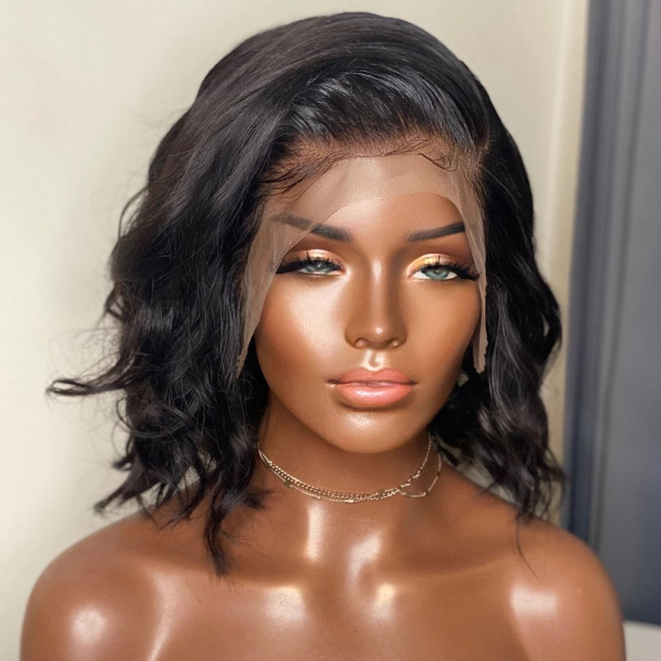 Premium Wig - Big Bling Black Short Curly Lace Front Wig-Lace Front Wig-UNIQSO UK