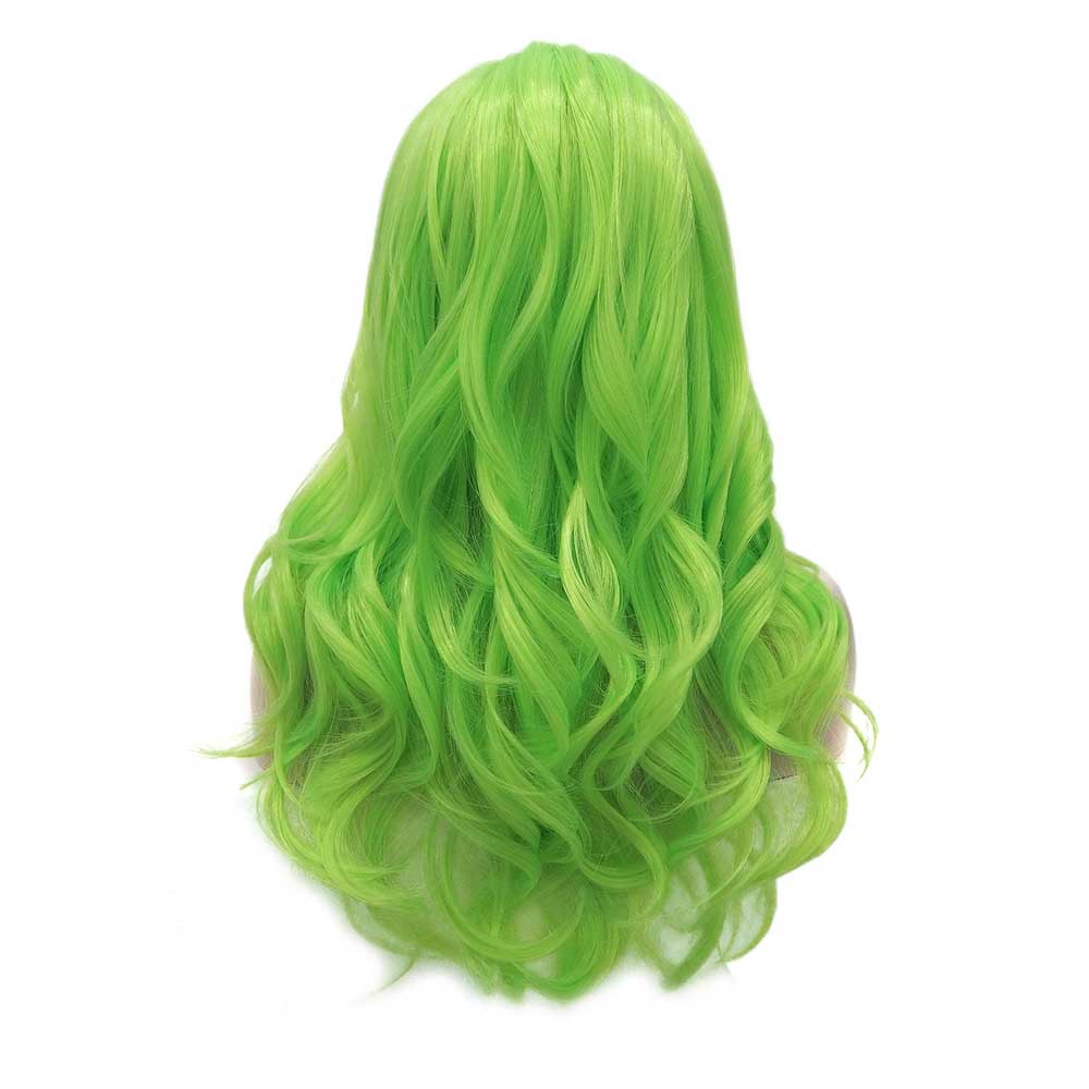 Premium Wig - Fluorescent Green Side Sweep Long Lace Front Wig-Lace Front Wig-UNIQSO UK